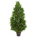 Nearly Naturals 4 in. Bay Leaf Artificial Topiary Tree 9103